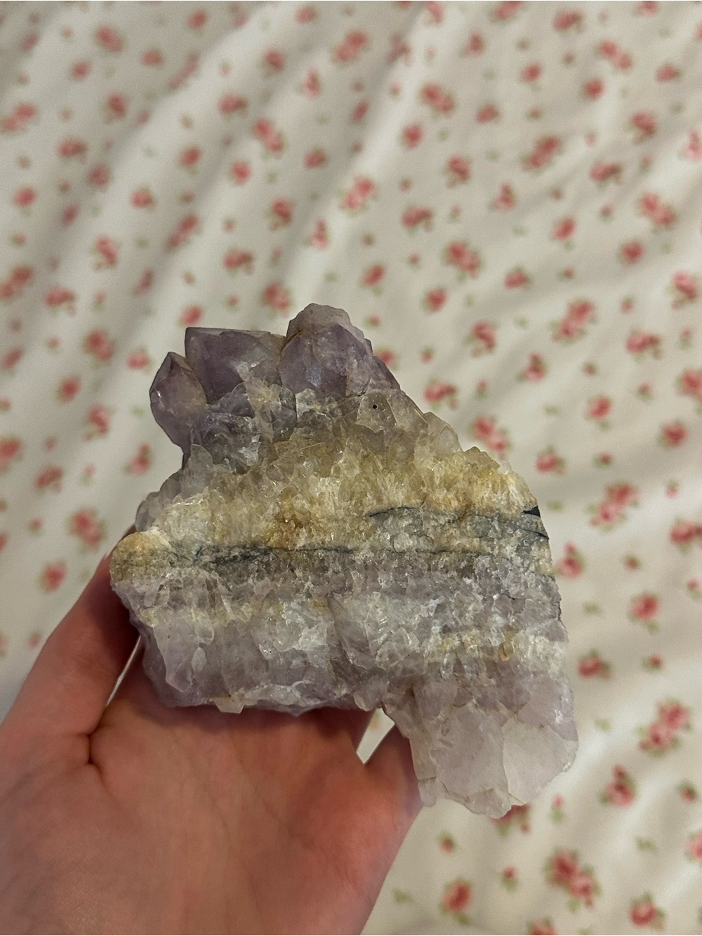 Amethyst Crystal Cluster- Purple and Gold Tones